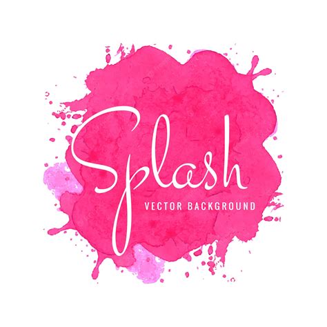 Premium Vector Abstract Pink Watercolor Splash Background