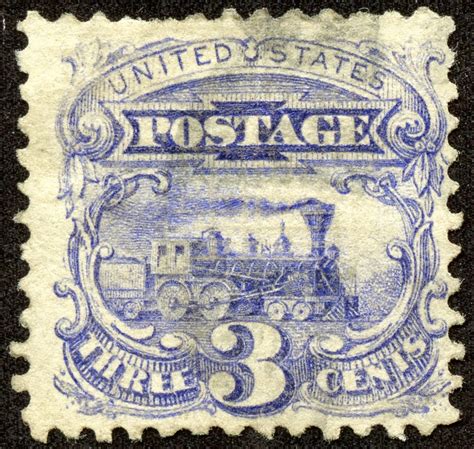 Big Blue 1840 1940 Trains On Classic Era Stamps