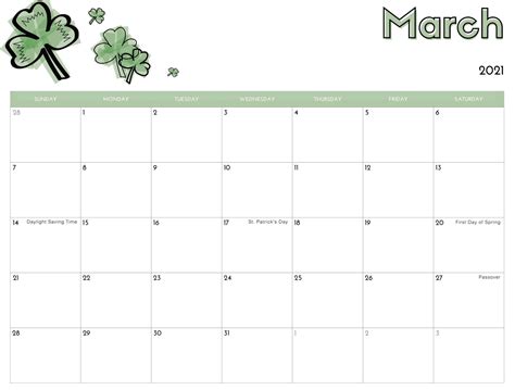 Just like all the march calendars featured above, feel free to print and use this one! Printable Cute March 2021 Calendar Template Images - Set ...