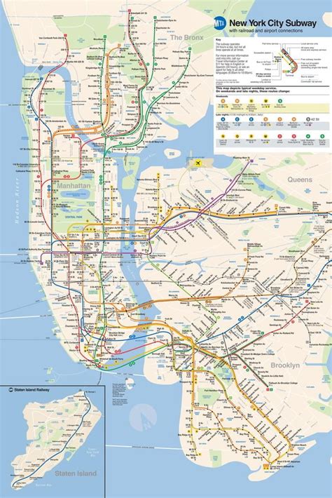 Nyc Subway Map Poster New York City Official Mta 2023 2024 Edition Cool
