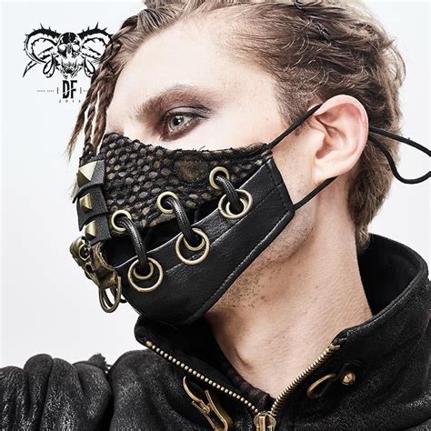 Chromium Distressed Steampunk Mask Steampunk Mask Punk Accessories