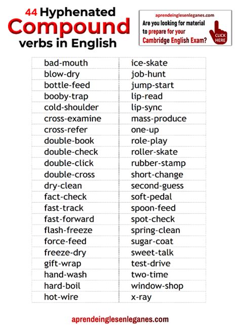 Hyphenated Compound Verbs