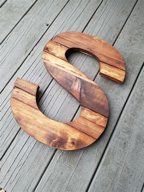 Large Wood Letters Rustic Letter Cutout Custom Wooden Wall Etsy
