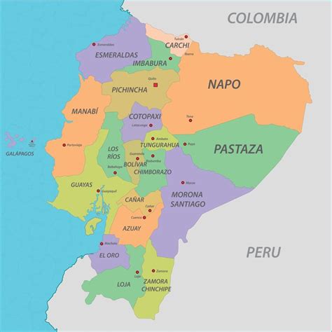 Mapa De Ecuador 2811528 Vector En Vecteezy