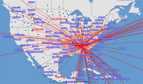 Delta Air Lines Route Map North America From Atlanta Delta Airlines