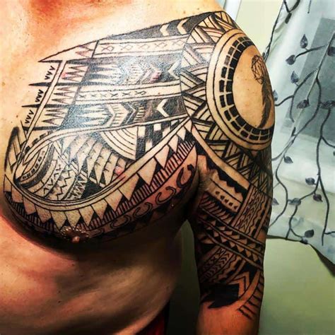 top 169 tribal chest tattoos for men