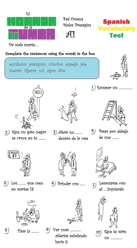 Spanish Test Spanish Vocabulary Test Bad Omens A1