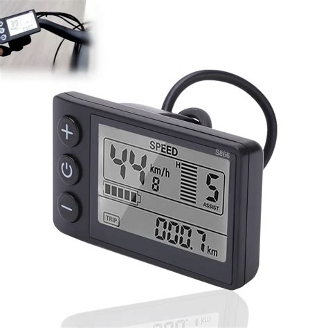 S866 Electric Bicycle LCD Display Meter 24V 36V 48V E Bike Display Meter Control Panel With