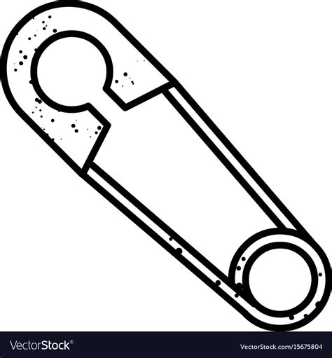 Cartoon Image Of Pin Icon Pin Symbol Royalty Free Vector