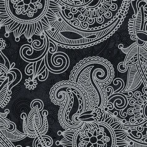 Abstract Floral Vintage Black And White Pattern Vector