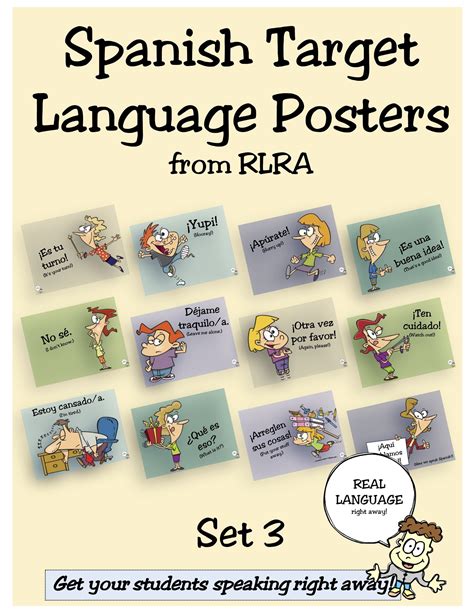 Spanish Target Language Posters Set 3 Target Language