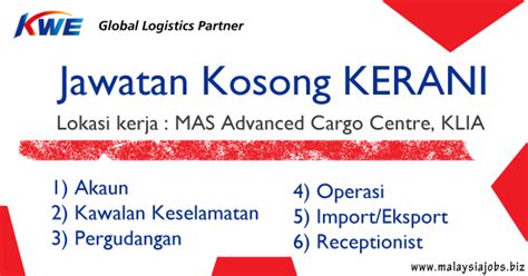 Jawatan kosong 2020, kerja kosong 2020, swasta. Kerja Kosong Di Klia Terkini
