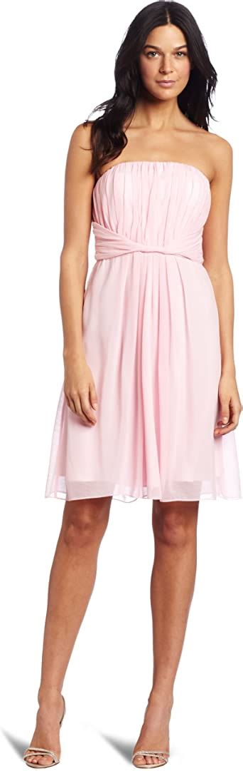 Donna Morgan Women S Ruched Strapless Dress Cherry Blossom US At