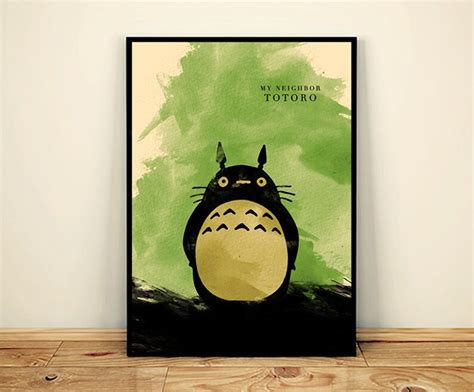 Hayao Miyazaki Minimalist Movie Poster Set 8 Poster Etsy
