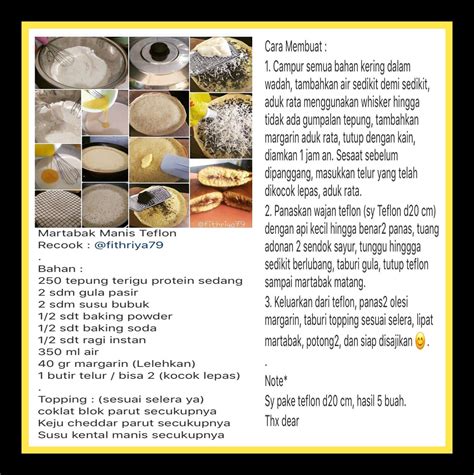 Harga kuali / wajan / loyang masak martabak telor 40cm besi baja. Martabak manis Teflon | Resep makanan, Resep, Makanan
