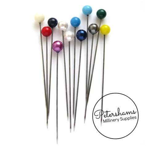 Set Of 12 Extra Long 9cm 35 Inch Round Millinery Hat Pins Assorte