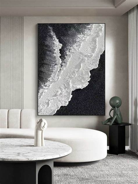 Black Textured Wall Art Black And White Abstract Art Black And Etsy