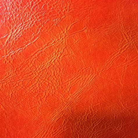 Orange Distressed Faux Leather Fabric Fashion Fabrics Fashion
