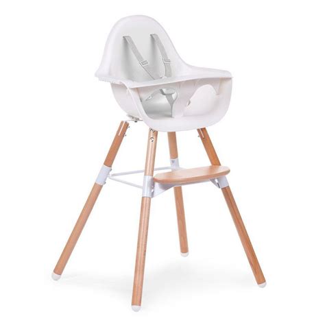Chaise haute bebe bois blanc  ouistitipop