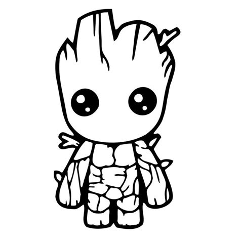 Cute baby groot coloring pages from guardians of the galaxy free printable coloring pages. Baby Groot Decal | Etsy in 2021 | Avengers coloring ...