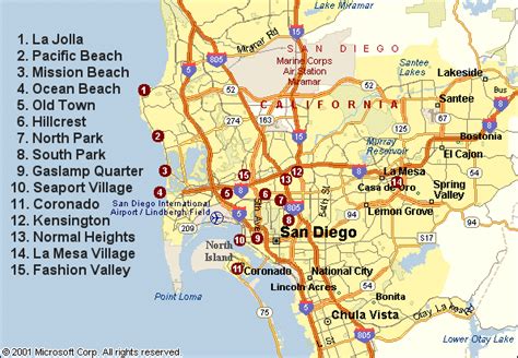 San Diego California Map