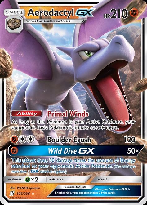 We offer the latest tag team gx and pre made deck codes. Aerodactyl GX 106/236 SM Unified Minds Holo Ultra Rare ...