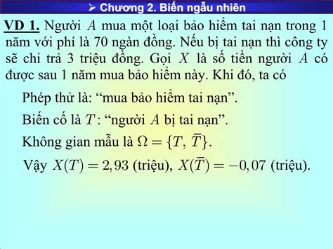 Bài giảng Xác suất và thống kê Chương 2 Biến ngẫu nhiên TaiLieuHay vn