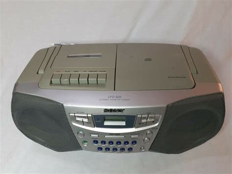 Sony MODEL CFD S22 CD RADIO CASSETTE CORDER Portable Boombox TESTED