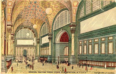 Old New York In Postcards 9 Penn Station Interiors