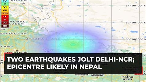 two earthquakes jolt delhi ncr epicentre likely in nepal youtube