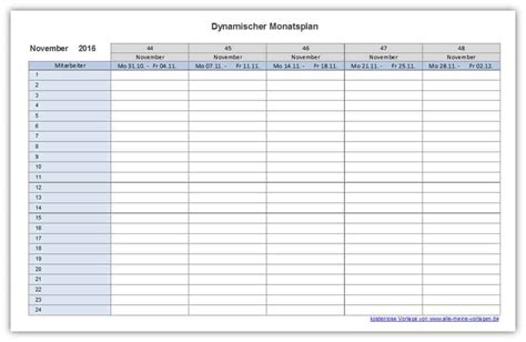Dynamischer Monatsplan Als Excel Vorlage Alle Meine Vorlagende