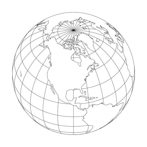 2400 Longitude And Latitude Map Of The World Stock Illustrations