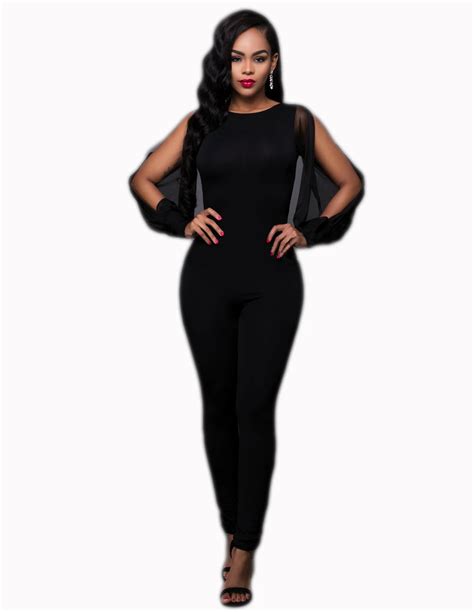New Hot Sell 2016 Jumpsuit Women Overall Sexy Backless Black Formal Evening Jumpsuits Fashion