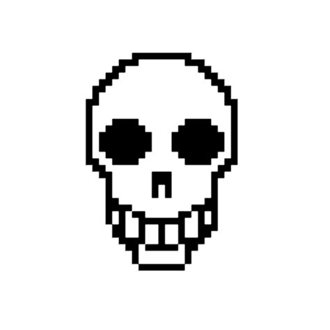 Skull Pixel Art Template