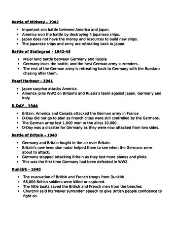 Ww2 Turning Points Teaching Resources