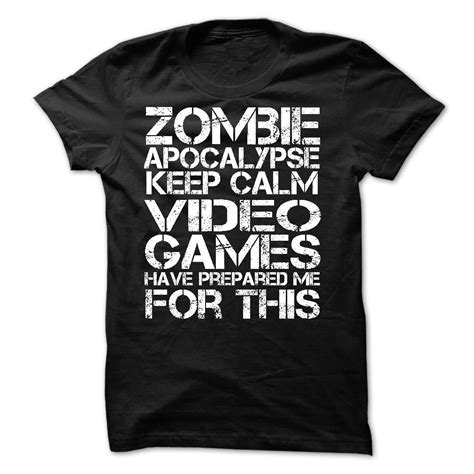 Zombie Apocalypse Gamers Keep Premium Fitted Guys Tee Zombie