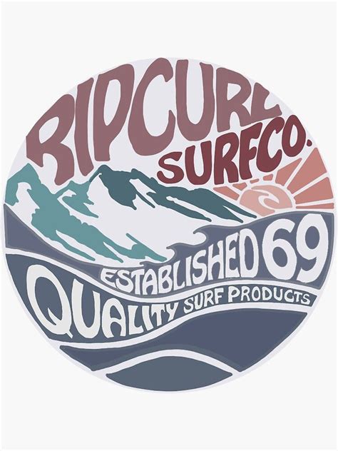 rip curl surf vintage sticker by lauren alexander surf stickers surf logo vintage surf