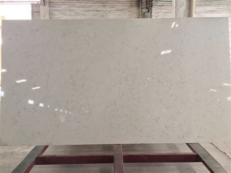 Engineering Carrara White Quartz Countertop Artificial Marble Veined