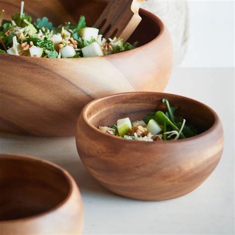 Acacia Wood Salad Bowl Sur La Table