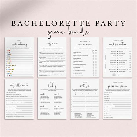 Bachelorette Party Games Printable Dirty Bachelorette Games Etsy