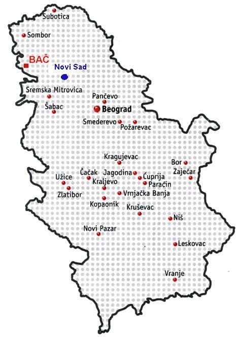 Srbija Karta Gradova Karta