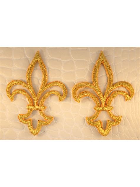 Gold floral lace applique sew on embroidered lace tulle motif patch for. Metallic Gold Iron-On Applique #appliques-11