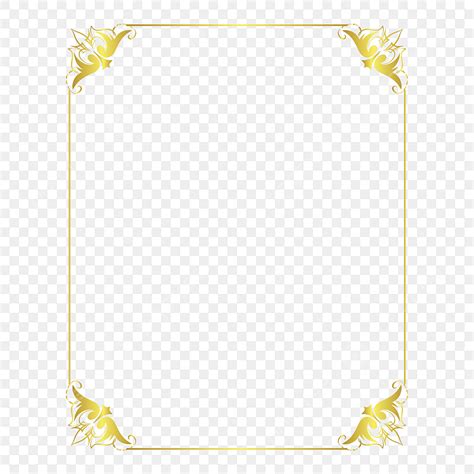 Royal Gold Frame Vector Png Images Royal Gold Border Frame Png Element