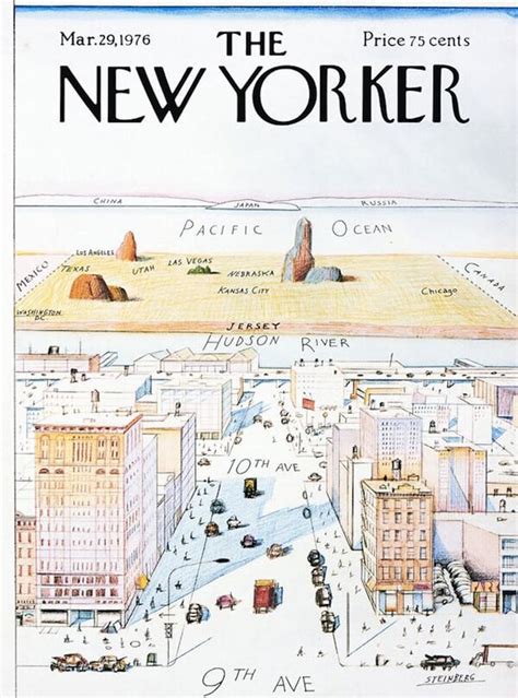 How New Yorkers See The World View Of The World From 9th Avenue