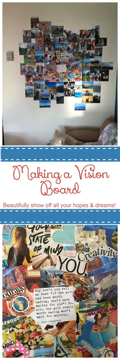 Making A Vision Board A Personalized Wall Hanging Based On Your Goals