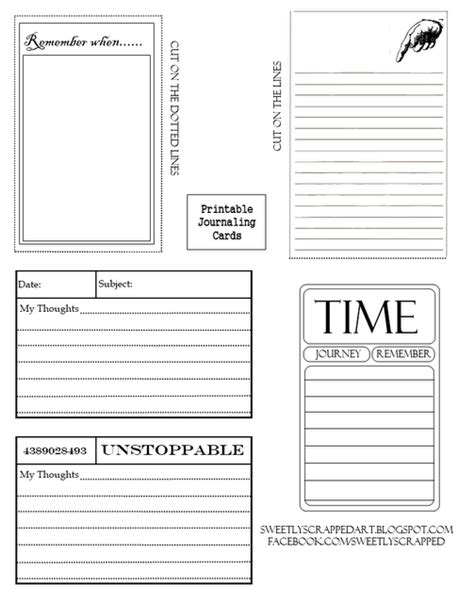 Printable Journaling Cards Just What I Need To Finish Up My Week In