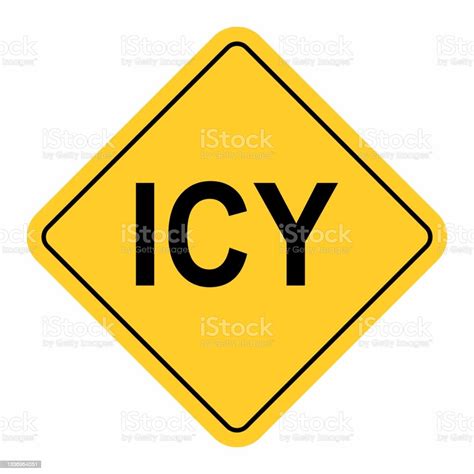 Icy Traffic Sign Stock Illustration Download Image Now Blizzard