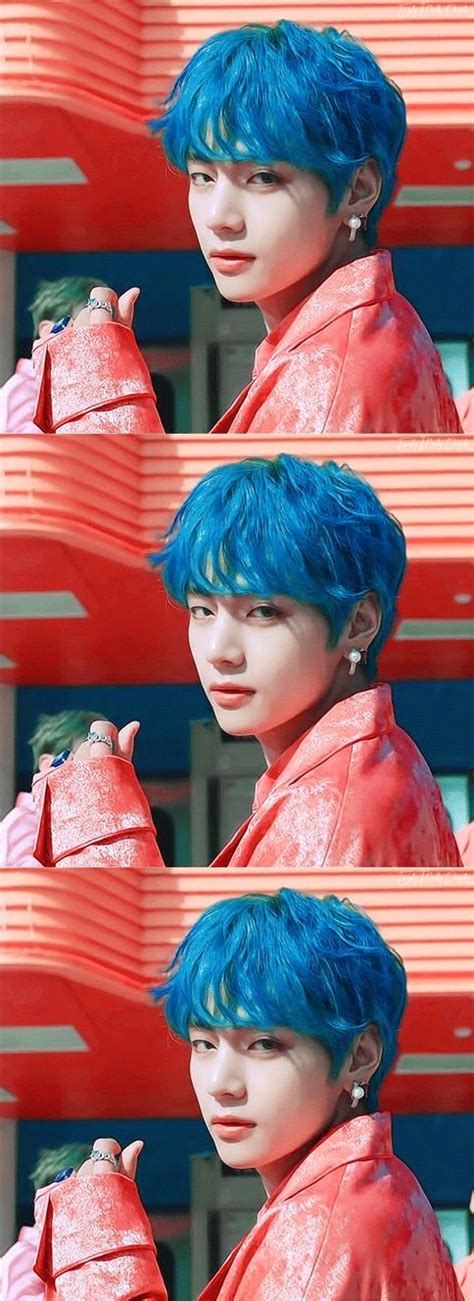 Bts Member With Blue Hair In Boy With Luv Btstvi