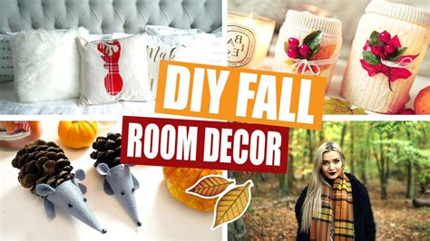 Some simple and inexpensive ways to add cozy, rustic fall feels to your bedroom! DIY Tumblr Fall / Autumn Room Decor ♡ - YouTube