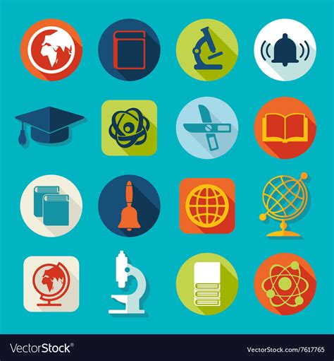 Set Of Education Icons Royalty Free Vector Image
